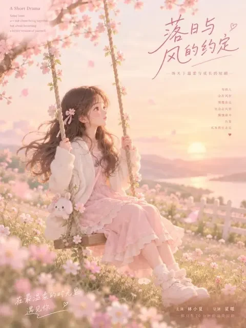 《等风也等你》短剧封面，治愈题材